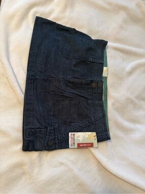 Mossimo Supply Co. Blue Cargo Mini Skirt with Button Waist